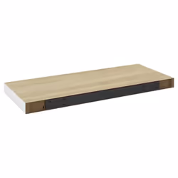 vidaXL 4x Floating Wall Shelves Oak & White MDF Wall Ledge Rack Hanging Shelf - Additional view 5