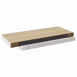 vidaXL 4x Floating Wall Shelves Oak & White MDF Wall Ledge Rack Hanging Shelf - Additional view 6
