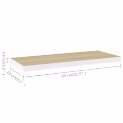 VidaXL 326579 shelve MDF, Metal Oak, White - Additional view 7