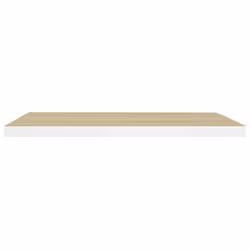 vidaXL 2x Floating Wall Shelves Oak & White MDF Wall Ledge Rack Hanging Shelf
