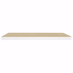 vidaXL 4x Floating Wall Shelves Oak & White MDF Wall Ledge Rack Hanging Shelf