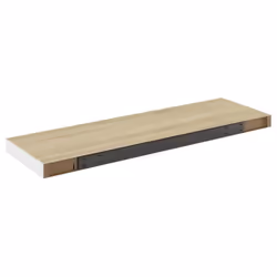 vidaXL 4x Floating Wall Shelves Oak & White MDF Wall Ledge Rack Hanging Shelf - Additional view 5