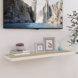 VidaXL 326582 shelve MDF, Metal Oak, White