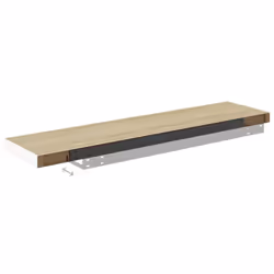 vidaXL 2x Floating Wall Shelves Oak & White MDF Wall Ledge Rack Hanging Shelf - Additional view 6