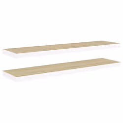 vidaXL 2x Floating Wall Shelves Oak & White MDF Wall Ledge Rack Hanging Shelf - Additional view 9