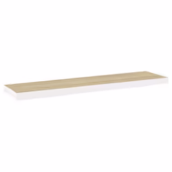 vidaXL 4x Floating Wall Shelves Oak & White MDF Wall Ledge Rack Hanging Shelf