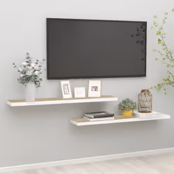 VidaXL 326586 shelve MDF, Metal Oak, White