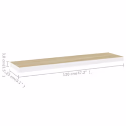 VidaXL 326586 shelve MDF, Metal Oak, White - Additional view 8