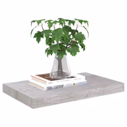 vidaXL 4x Floating Wall Shelves Concrete Grey MDF Bookcase Wall Board CD Rack - Additional view 2