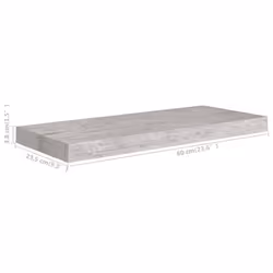 vidaXL 2x Floating Wall Shelves Concrete Grey MDF Wall Ledge Hanging Shelf