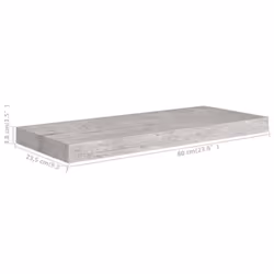 vidaXL 4x Floating Wall Shelves Concrete Grey 60x23.5x3.8 cm MDF Wall Ledge - Additional view 7