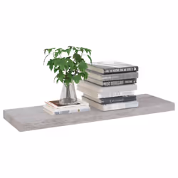 vidaXL 2x Floating Wall Shelves Concrete Grey MDF Wall Ledge Hanging Shelf
