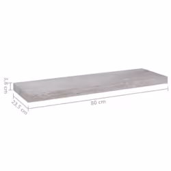 vidaXL 2x Floating Wall Shelves Concrete Grey MDF Wall Ledge Hanging Shelf - Additional view 9