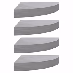 vidaXL 4x Wall Corner Shelves Concrete Grey MDF Hanging Wall Display Shelf