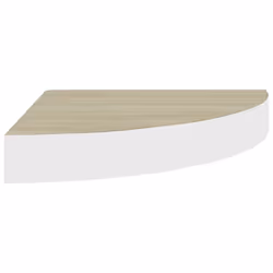 vidaXL 2x Wall Corner Shelves Oak and White MDF Hanging Wall Display Shelf