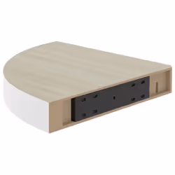 vidaXL 2x Wall Corner Shelves Oak and White MDF Hanging Wall Display Shelf - Additional view 6