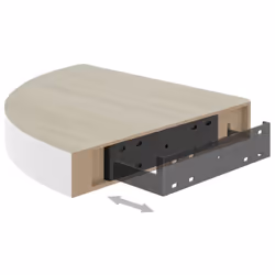 vidaXL 2x Wall Corner Shelves Oak and White MDF Hanging Wall Display Shelf - Additional view 7
