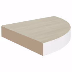 vidaXL 4x Wall Corner Shelves Oak and White MDF Hanging Wall Display Shelf - Additional view 4