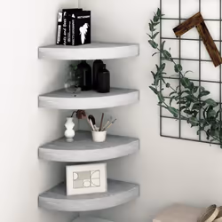 VidaXL 326644 shelve MDF, Metal Grey