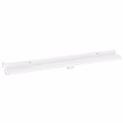 vidaXL 2x Wall Shelves High Gloss White 80x9x3 cm Hanging Display Racks Home - Additional view 9