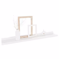 vidaXL 4x Wall Shelves High Gloss White 60x9x3 cm Hanging Display Racks Home
