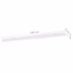 vidaXL 4x Wall Shelves High Gloss White 100x9x3 cm Hanging Display Racks Home - Additional view 9
