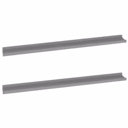 vidaXL 2x Wall Shelves Grey 100x9x3 cm Hanging Display Racks Furniture Home