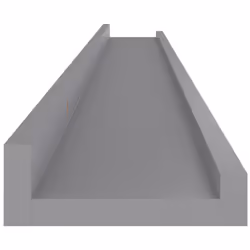 vidaXL 2x Wall Shelves Grey 100x9x3 cm Hanging Display Racks Furniture Home - Additional view 7