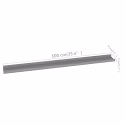 vidaXL 2x Wall Shelves Grey 100x9x3 cm Hanging Display Racks Furniture Home - Additional view 9