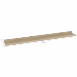 vidaXL 2x Wall Shelves Sonoma Oak 80x9x3 cm Hanging Display Racks Furniture - Additional view 9