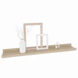 vidaXL 4x Wall Shelves Sonoma Oak 60x9x3 cm Hanging Display Racks Furniture - Additional view 2