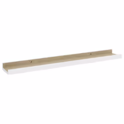 vidaXL 2x Wall Shelves White and Sonoma Oak 60x9x3 cm Hanging Display Racks - Additional view 3