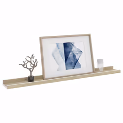 vidaXL 2x Wall Shelves White and Sonoma Oak 80x9x3 cm Hanging Display Racks - Additional view 2