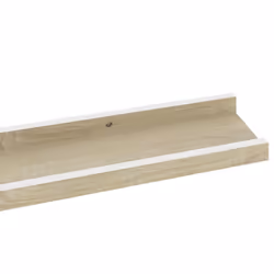 vidaXL 2x Wall Shelves White and Sonoma Oak 80x9x3 cm Hanging Display Racks - Additional view 6