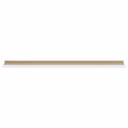 vidaXL 2x Wall Shelves White and Sonoma Oak 100x9x3 cm Hanging Display Racks - Additional view 4