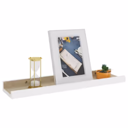 vidaXL 4x Wall Shelves White and Sonoma Oak 40x9x3 cm Hanging Display Racks