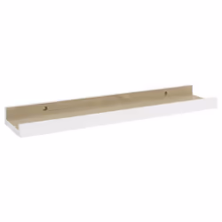 vidaXL 4x Wall Shelves White and Sonoma Oak 40x9x3 cm Hanging Display Racks