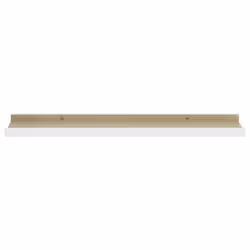 vidaXL 4x Wall Shelves White and Sonoma Oak 60x9x3 cm Hanging Display Racks - Additional view 4