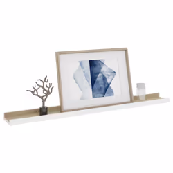 vidaXL 4x Wall Shelves White and Sonoma Oak 80x9x3 cm Hanging Display Racks - Additional view 2