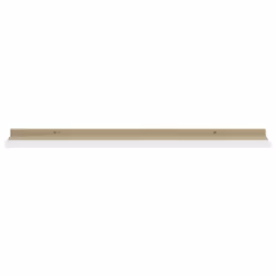 vidaXL 4x Wall Shelves White and Sonoma Oak 80x9x3 cm Hanging Display Racks - Additional view 4
