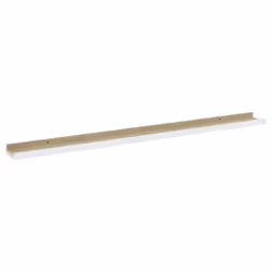 vidaXL 4x Wall Shelves White and Sonoma Oak 100x9x3 cm Hanging Display Racks - Additional view 3