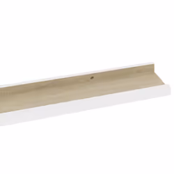 vidaXL 4x Wall Shelves White and Sonoma Oak 100x9x3 cm Hanging Display Racks - Additional view 6