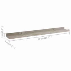 VidaXL 326700 shelve MDF Grey - Additional view 8