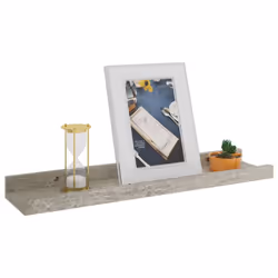 vidaXL 4x Wall Shelves Concrete Grey 40x9x3 cm Hanging Display Racks Home - Additional view 2