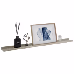 vidaXL 4x Wall Shelves Concrete Grey 100x9x3 cm Hanging Display Racks Home - Additional view 2