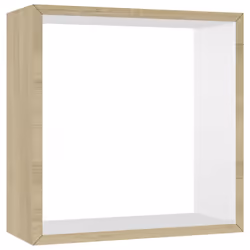 vidaXL 3x Wall Cube Shelves White and Sonoma Oak Bookcase Storage Furniture - Additional view 5