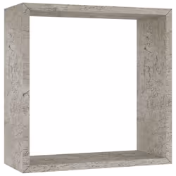 vidaXL 3x Wall Cube Shelves Concrete Grey Bookcase Storage Hanging Furniture - Additional view 5