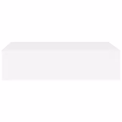 vidaXL Wall-mounted Drawer Shelf White MDF Wall CabinetFloating Shelf Set
