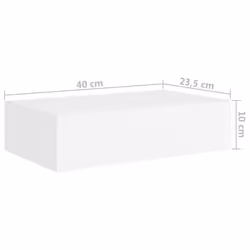 vidaXL Wall-mounted Drawer Shelf White MDF Wall CabinetFloating Shelf Set - Additional view 8