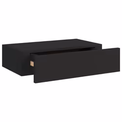 vidaXL Wall-mounted Drawer Shelf Black MDF Wall CabinetFloating Shelf Set - Additional view 5